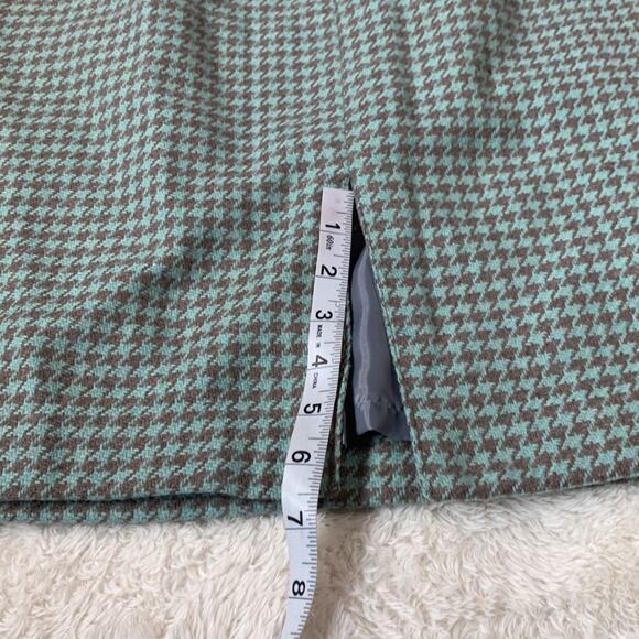 Vintage 90s Norton McNaughton wool blend mint houndstooth pencil skirt, 16 NWT - Picture 11 of 11